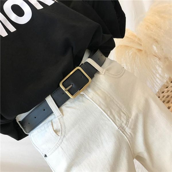 belts homemade korean uzzlang rectangular brass buckle chic retro simple women's wide belt pu leather, Black;brown
belts homemade korean uzzlang rectangular brass buckle chic retro simple women's wide belt pu leather, Black;brown