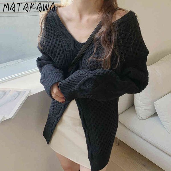 twist pattern woman sweaters korean chic autumn and winter retro v-neck pullovers long split knit sweater women 210506, White;black
twist pattern woman sweaters korean chic autumn and winter retro v-neck pullovers long split knit sweater women 210506, White;black
