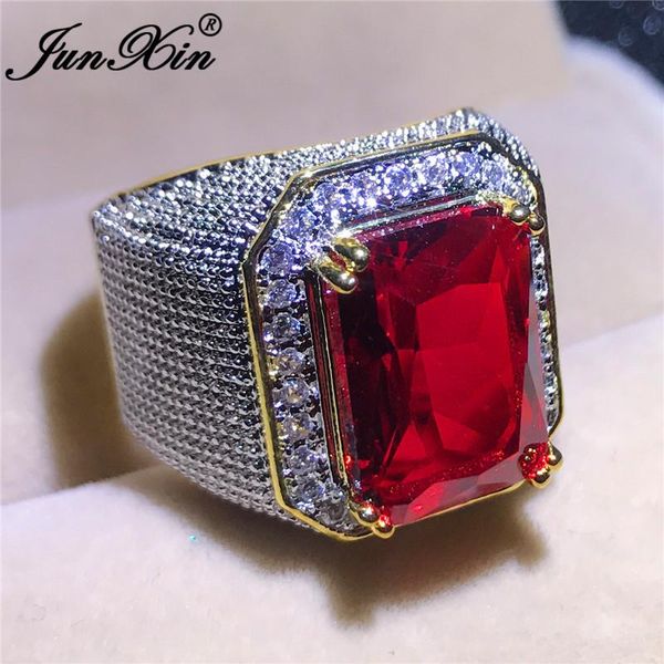cluster rings junxin boho square red stone big for men women yellow gold filled large zircon crystal engagement wedding ring male female, Golden;silver
cluster rings junxin boho square red stone big for men women yellow gold filled large zircon crystal engagement wedding ring male female, Golden;silver