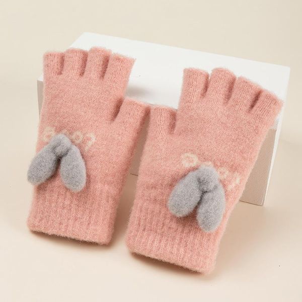 sports gloves curved mink knitted fingerless mittens women's winter kawaii pure color jacquard warm defense cold half finger, Black
sports gloves curved mink knitted fingerless mittens women's winter kawaii pure color jacquard warm defense cold half finger, Black