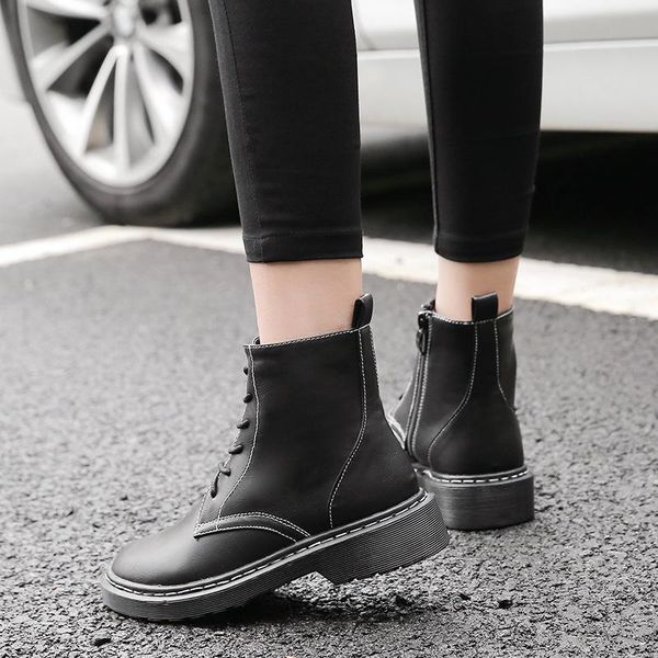 boots ankle round toe med women fashion solid punk motorcycle casual lace up shoes, Black
boots ankle round toe med women fashion solid punk motorcycle casual lace up shoes, Black