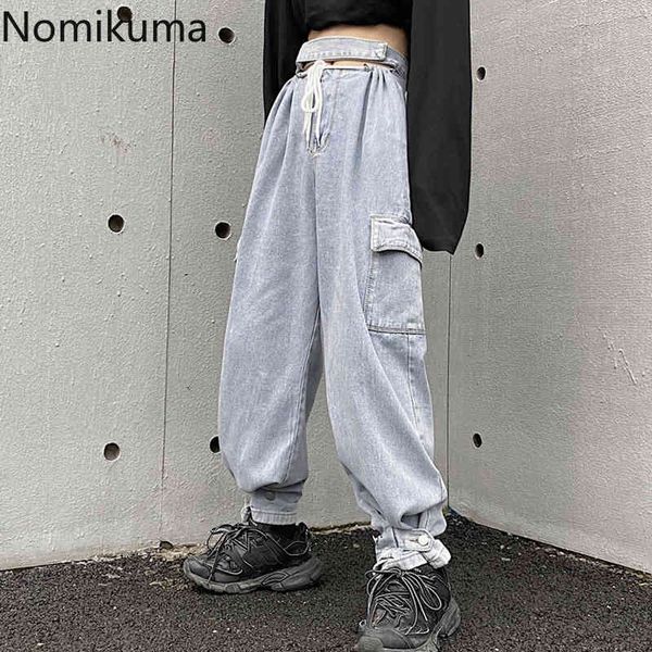 nomikuma washed pockets jeans cargo pants korean lace up high waist hollow-out women trousers new demin harem pants 6c382 210427, Blue
nomikuma washed pockets jeans cargo pants korean lace up high waist hollow-out women trousers new demin harem pants 6c382 210427, Blue