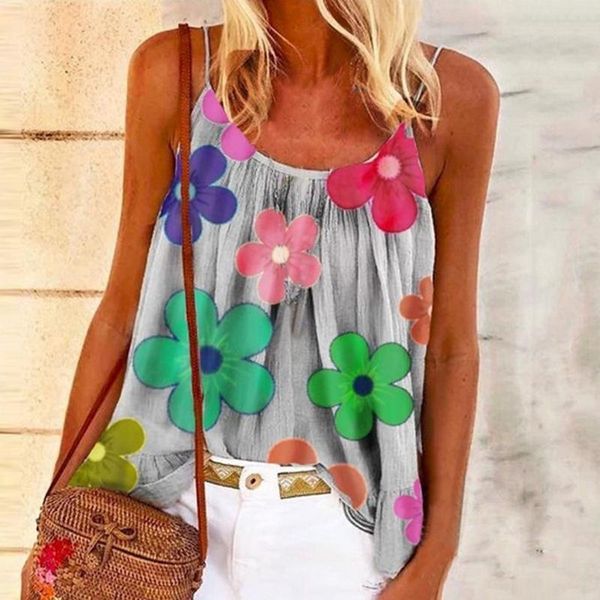 women daisy print boho blouse plus size 2021 summer backless sleeveless straps shirt spring casual beach blusas women's blouses & shir, White
women daisy print boho blouse plus size 2021 summer backless sleeveless straps shirt spring casual beach blusas women's blouses & shir, White