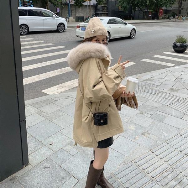 women's fur & faux the coat parka women mid-length liner 2021 winter warm jacket, Black
women's fur & faux the coat parka women mid-length liner 2021 winter warm jacket, Black