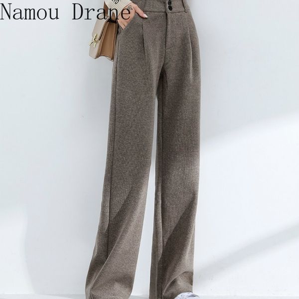 woolen wide-leg pants women's autumn and winter high waist drape new casual thick loose ground straight trousers 210319, Black;white
woolen wide-leg pants women's autumn and winter high waist drape new casual thick loose ground straight trousers 210319, Black;white