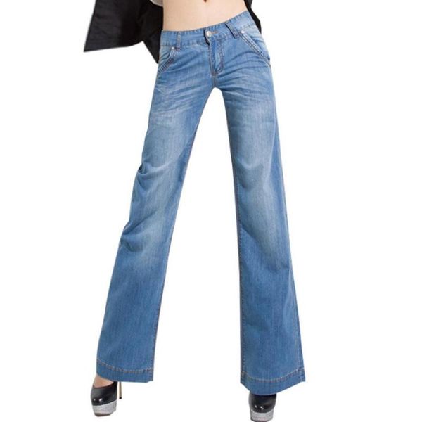 plus size loose jeans women casual high waist spring autumn straight wide leg women's, Blue
plus size loose jeans women casual high waist spring autumn straight wide leg women's, Blue