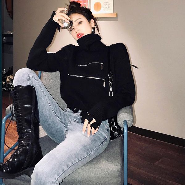 women's sweaters fashion turtleneck zipper sweater women autumn winter long sleeve tassel crop knitted pullovers pull femme jumper, White;black
women's sweaters fashion turtleneck zipper sweater women autumn winter long sleeve tassel crop knitted pullovers pull femme jumper, White;black