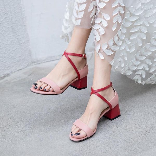 women sandals open toe summer shoes with 5cm high heels female plus size 43 square heel woman 2021 sandalias mujer, Black
women sandals open toe summer shoes with 5cm high heels female plus size 43 square heel woman 2021 sandalias mujer, Black