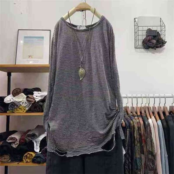 spring/autumn korean style women loose casual long sleeve o-neck t shirt all-matched cotton striped hole t-shirt w11 210512, White
spring/autumn korean style women loose casual long sleeve o-neck t shirt all-matched cotton striped hole t-shirt w11 210512, White