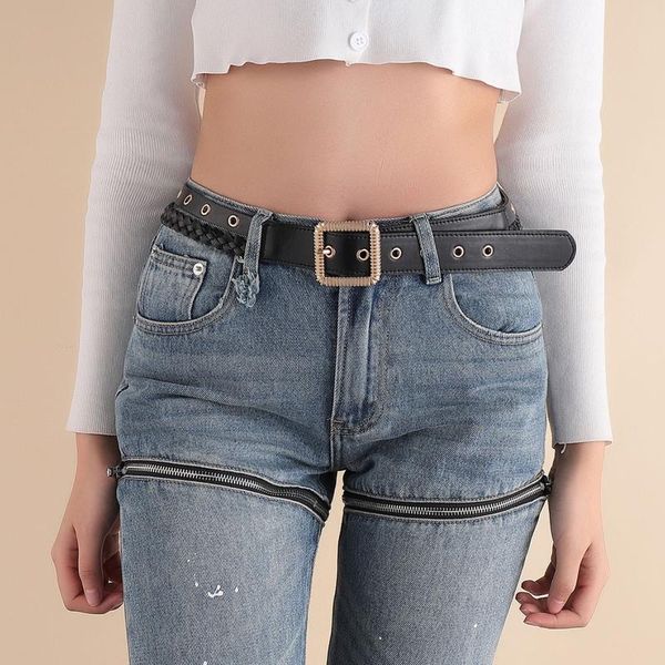 belts women waist belt pasek damski narrow stretch dress thin buckle leather waistband women's fashion cinturones para mujer, Black;brown
belts women waist belt pasek damski narrow stretch dress thin buckle leather waistband women's fashion cinturones para mujer, Black;brown
