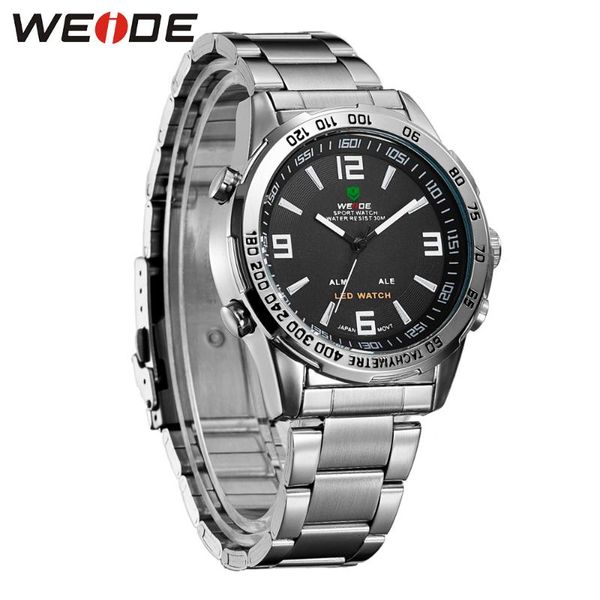 wristwatches weide men watch digital miliraty back light black stainless steel strap sport quartz relogio masculino men's watches, Slivery;brown
wristwatches weide men watch digital miliraty back light black stainless steel strap sport quartz relogio masculino men's watches, Slivery;brown
