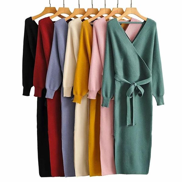 casual dresses 2021 knitted v-neck long sleeves knee-length slit bow pencil bodycon dress maxi for women, Black;gray
casual dresses 2021 knitted v-neck long sleeves knee-length slit bow pencil bodycon dress maxi for women, Black;gray