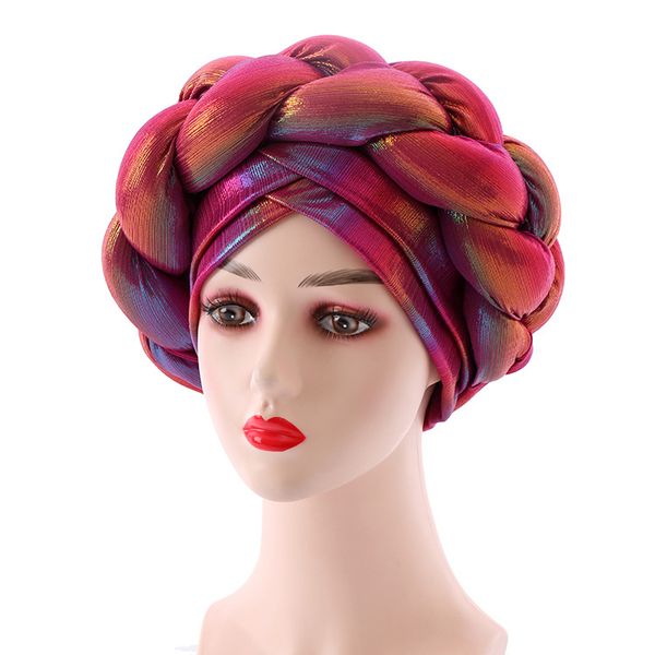 double braids turban cap for women african aso oke headtie female head wraps muslim hat islamic headwear ready to wear, Blue;gray
double braids turban cap for women african aso oke headtie female head wraps muslim hat islamic headwear ready to wear, Blue;gray