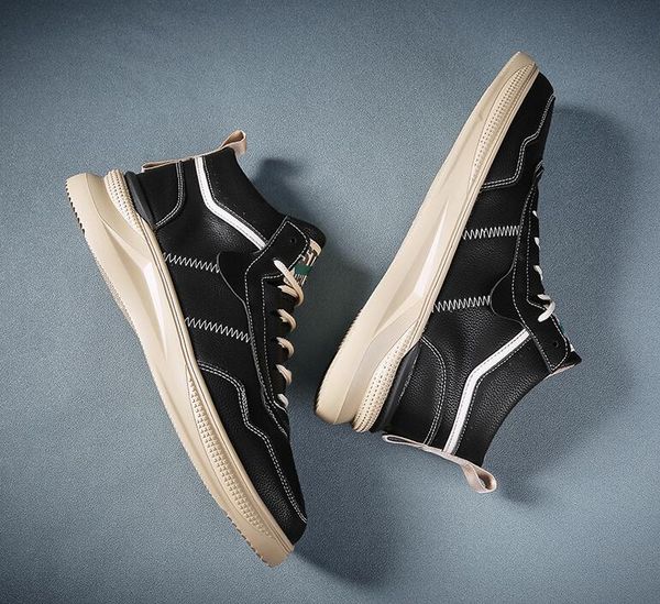 new men leather casual shoes man sneaker flats shoes autumn fashion lace up cool designer footwear, Black
new men leather casual shoes man sneaker flats shoes autumn fashion lace up cool designer footwear, Black