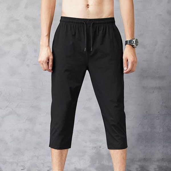 men's shorts stylish cropped trousers 3/4 length quick drying soft thin high elasticity summer pants, White;black
men's shorts stylish cropped trousers 3/4 length quick drying soft thin high elasticity summer pants, White;black