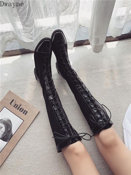 boots retro long female 2021 autumn and winter british wind high students tie belt motorcycle tide, Black
boots retro long female 2021 autumn and winter british wind high students tie belt motorcycle tide, Black