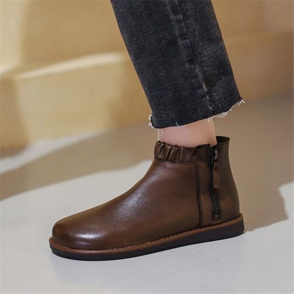 boots pxelena plus size 35-41 women genuine leather flat short autumn winter soft ankle casual comfort daily shoes 81yt, Black
boots pxelena plus size 35-41 women genuine leather flat short autumn winter soft ankle casual comfort daily shoes 81yt, Black