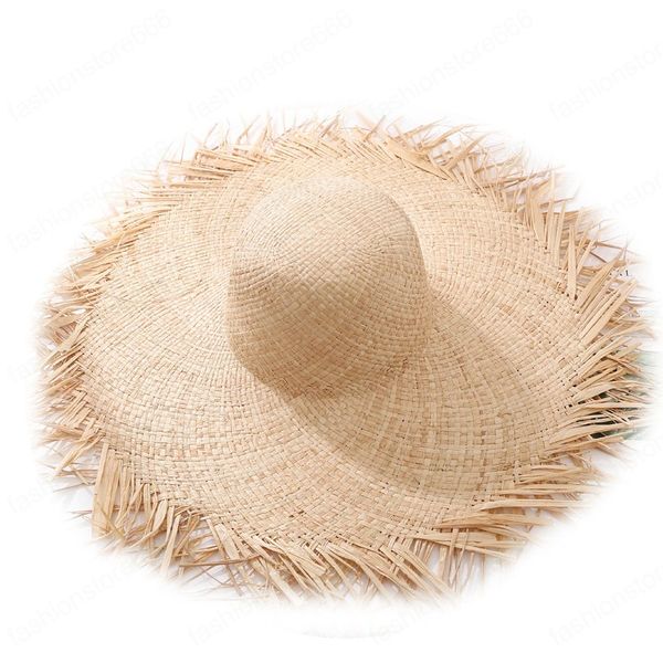 spring summer handmade women straw hats dome large wide brim solid color raffia panama beach sun caps for holiday, Blue;gray
spring summer handmade women straw hats dome large wide brim solid color raffia panama beach sun caps for holiday, Blue;gray