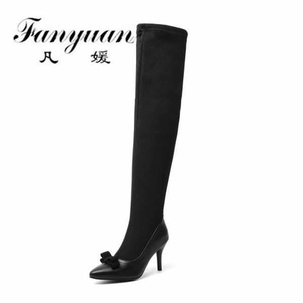 boots fanyuan elegant sweet women over the knee butterfly-knot pointed toe thin heels shoes woman autumn winter size28-48, Black
boots fanyuan elegant sweet women over the knee butterfly-knot pointed toe thin heels shoes woman autumn winter size28-48, Black