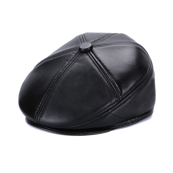 berets autumn and winter leather sheepskin men's beret ear protection forward hat, Blue;gray
berets autumn and winter leather sheepskin men's beret ear protection forward hat, Blue;gray