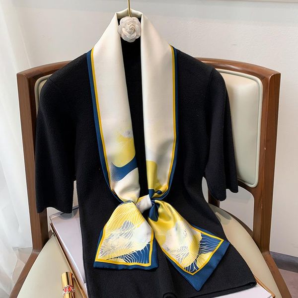 scarves fashion women long satin silk scarf print wrap foulard femme handkerchief bandana neck hair skinny tie office shawls, Blue;gray
scarves fashion women long satin silk scarf print wrap foulard femme handkerchief bandana neck hair skinny tie office shawls, Blue;gray