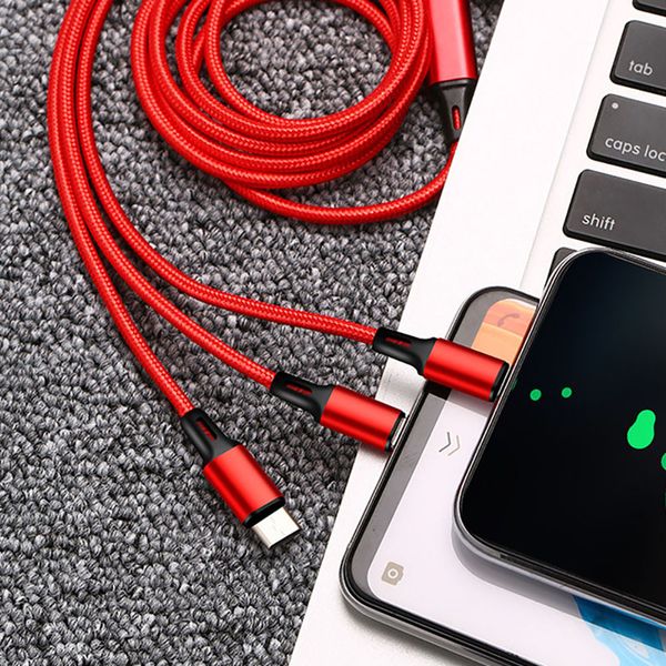 3 in 1 charger cable line 2a nylon braided multi fast charging cord type c micro usb cable for samsung xiaomi android phone wire
3 in 1 charger cable line 2a nylon braided multi fast charging cord type c micro usb cable for samsung xiaomi android phone wire