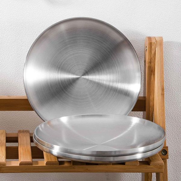 dishes & plates stainless steel dinner dessert snack steak fruit plate for kitchen cake silver storage korean cutlery 
dishes & plates stainless steel dinner dessert snack steak fruit plate for kitchen cake silver storage korean cutlery
