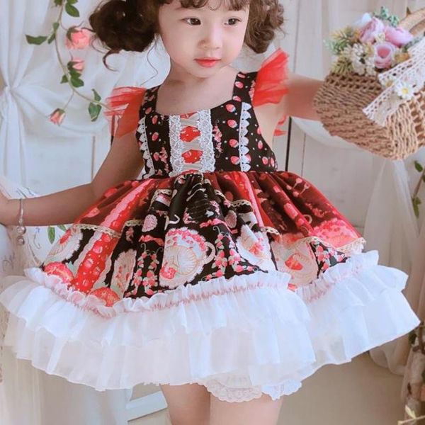 girl's dresses baby girl summer vintage spanish england lolita ball gown dress kids cute mesh stitching strap printed princess, Red;yellow
girl's dresses baby girl summer vintage spanish england lolita ball gown dress kids cute mesh stitching strap printed princess, Red;yellow