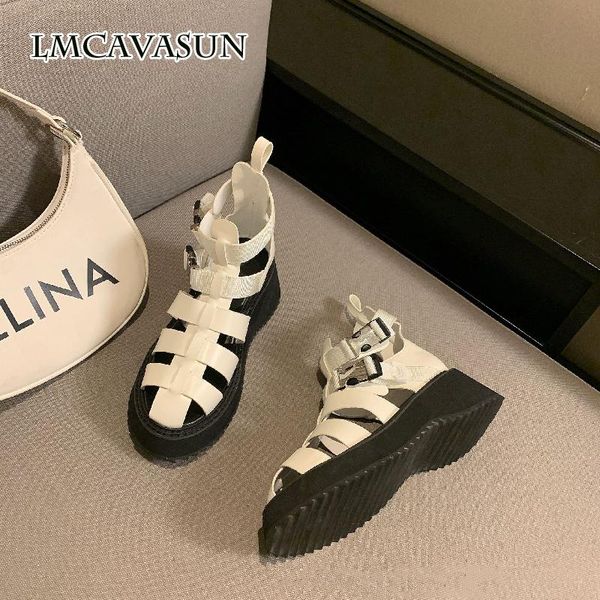 dress shoes lmcavasun 2021 summer high-hollow sandals thick-soled platform buckle increased roman, Black
dress shoes lmcavasun 2021 summer high-hollow sandals thick-soled platform buckle increased roman, Black