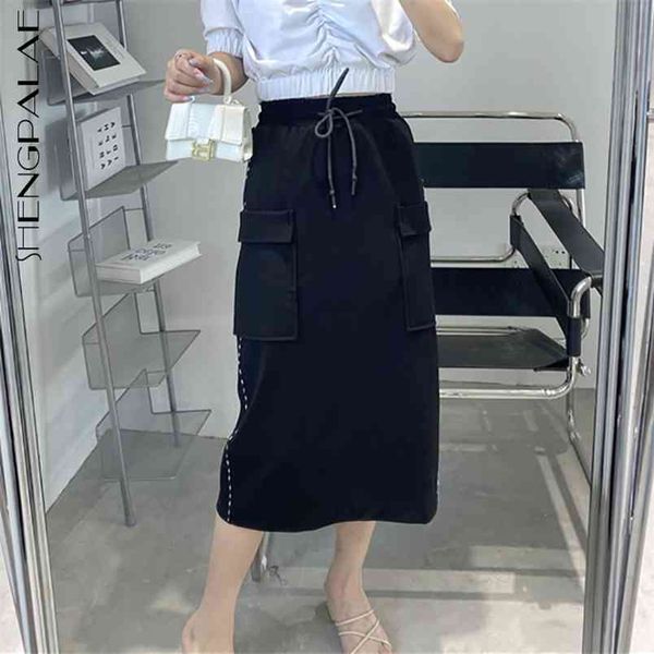 black pocket skirt women's summer high elastic waist side striped mid-calf skirts female fashion 5e295 210427
black pocket skirt women's summer high elastic waist side striped mid-calf skirts female fashion 5e295 210427