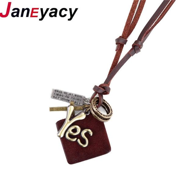 pendant necklaces janeyacy fashion personality accessories men's necklace casual retro adjustable yes leather ladies gifts, Silver
pendant necklaces janeyacy fashion personality accessories men's necklace casual retro adjustable yes leather ladies gifts, Silver