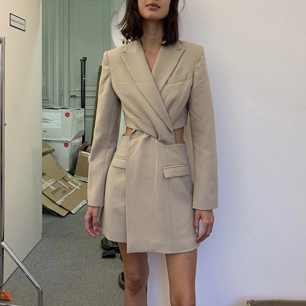 dresses hollow out casual blazer for women notched long sleeve high waist mini es female fashion clothing 2021, Black;gray
dresses hollow out casual blazer for women notched long sleeve high waist mini es female fashion clothing 2021, Black;gray