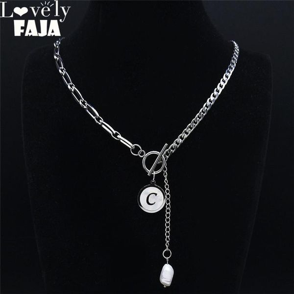 pendant necklaces hip hop pearl shell stainless steel c letter women silver color charm necklace jewelry colgantes mujer moda nxs03
pendant necklaces hip hop pearl shell stainless steel c letter women silver color charm necklace jewelry colgantes mujer moda nxs03