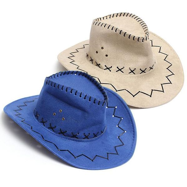 womens mens hat wild west fancy cowgirl cowboy hats western headwear cap wide brim, Blue;gray
womens mens hat wild west fancy cowgirl cowboy hats western headwear cap wide brim, Blue;gray