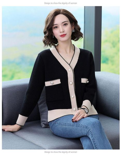 women's knits & tees knitted cardigan sweater women 2021 autumn winter button jacket casual loose coats pockets slim sweaters, White
women's knits & tees knitted cardigan sweater women 2021 autumn winter button jacket casual loose coats pockets slim sweaters, White