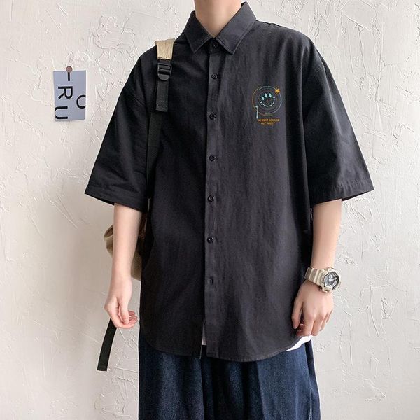 short sleeve shirt for men striped oversize loose lapel classic printed fashion casual all-match summer coat male clothes men's shirts, White;black
short sleeve shirt for men striped oversize loose lapel classic printed fashion casual all-match summer coat male clothes men's shirts, White;black