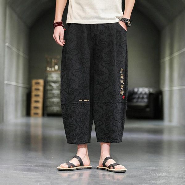 streetwear men summer harajuku style harem pants mens oversize joggers calf-length male loose linen trousers 5xl men's, Black
streetwear men summer harajuku style harem pants mens oversize joggers calf-length male loose linen trousers 5xl men's, Black