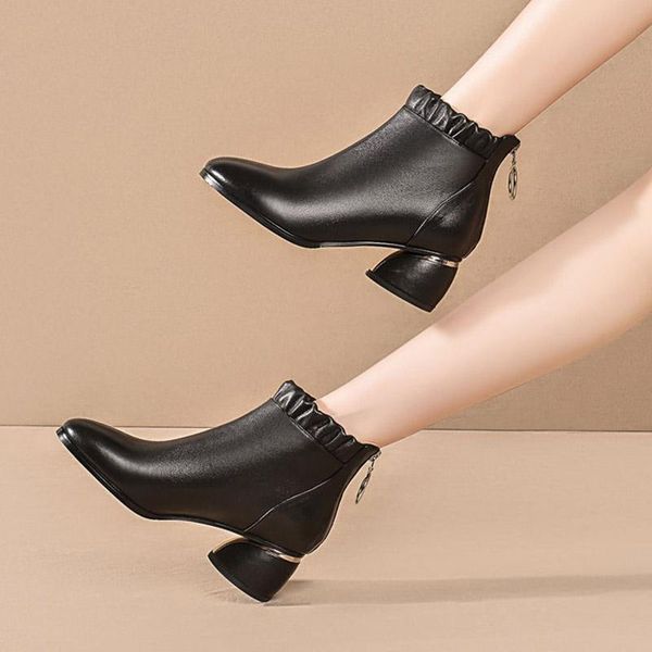 boots large size square heels women ankle 2021 winter begie ruffles dress shoes pointed toe booties mid heeled botas mujer 8769c, Black
boots large size square heels women ankle 2021 winter begie ruffles dress shoes pointed toe booties mid heeled botas mujer 8769c, Black