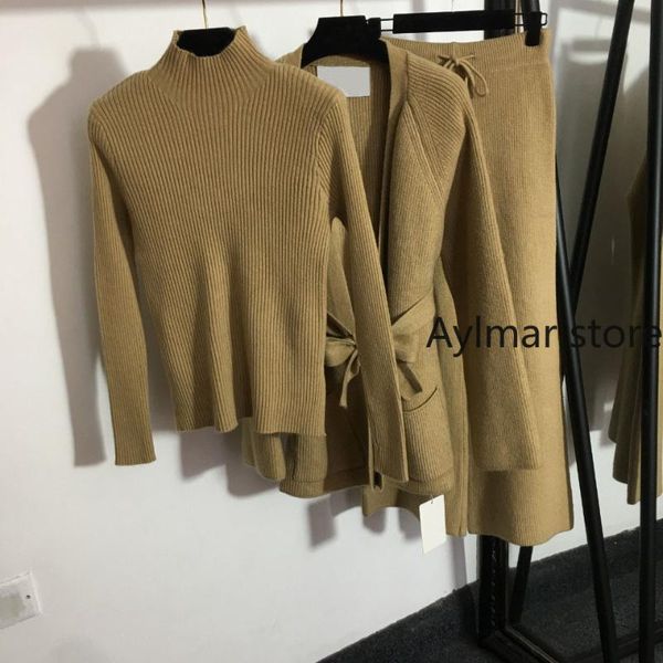 women's two piece pants autumn winter knitted sweater + lace up long sleeve cardigan coat waist and wide leg suit, White
women's two piece pants autumn winter knitted sweater + lace up long sleeve cardigan coat waist and wide leg suit, White