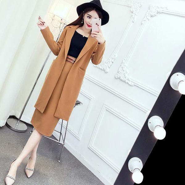 women's two piece pants suit female 2021 autumn and winter fashion solid color long jacket high waist bag hip skirt wild two-piece, White
women's two piece pants suit female 2021 autumn and winter fashion solid color long jacket high waist bag hip skirt wild two-piece, White