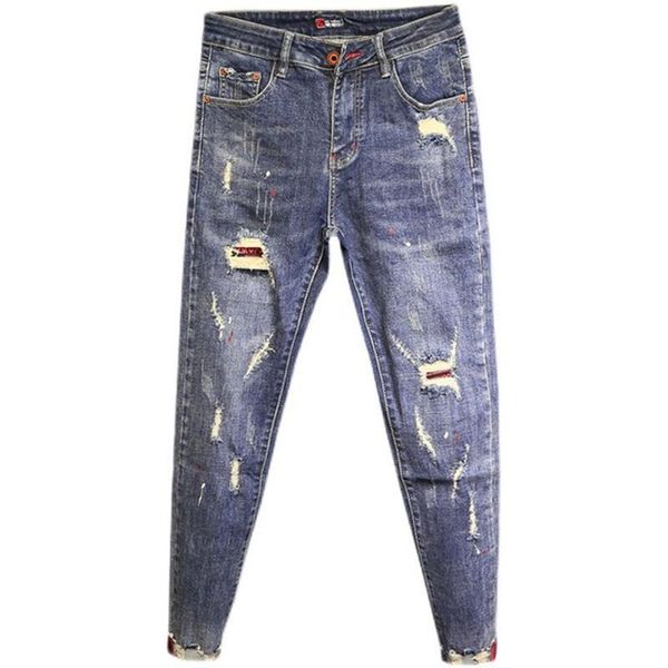 men's jeans selling 2021 street wear splash ink cat mustache ripped hole spring youth old frayed school teenager fashion, Blue
men's jeans selling 2021 street wear splash ink cat mustache ripped hole spring youth old frayed school teenager fashion, Blue