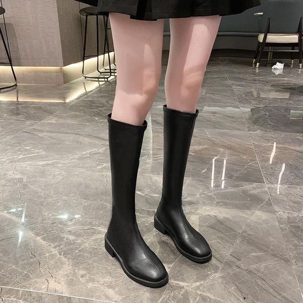 boots 2021 winter fashion women thigh high long flat beige low heels knee soft leather square toe party shoes, Black
boots 2021 winter fashion women thigh high long flat beige low heels knee soft leather square toe party shoes, Black