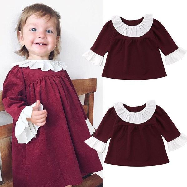 girl's dresses spring toddler kids girls dress, long ruffled sleeve petal collar patchwork dress with button, Red;yellow
girl's dresses spring toddler kids girls dress, long ruffled sleeve petal collar patchwork dress with button, Red;yellow