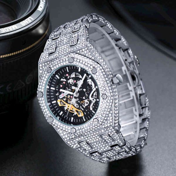 missfox full diamond new luxury mechanical wristwatch stainless steel brand sapphire glass men watch reloj hombre, Slivery;brown
missfox full diamond new luxury mechanical wristwatch stainless steel brand sapphire glass men watch reloj hombre, Slivery;brown