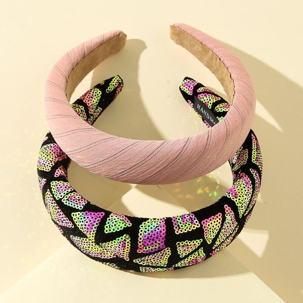 2pcs fashion padded wide sponge geometry spangle hairband glitter solid color hairhoop vintage stretchy thick headband winter hair accessori
2pcs fashion padded wide sponge geometry spangle hairband glitter solid color hairhoop vintage stretchy thick headband winter hair accessori