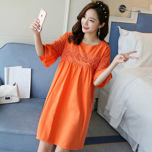 9058 new maternal dress for summer cotton and ramie x0902, White
9058 new maternal dress for summer cotton and ramie x0902, White