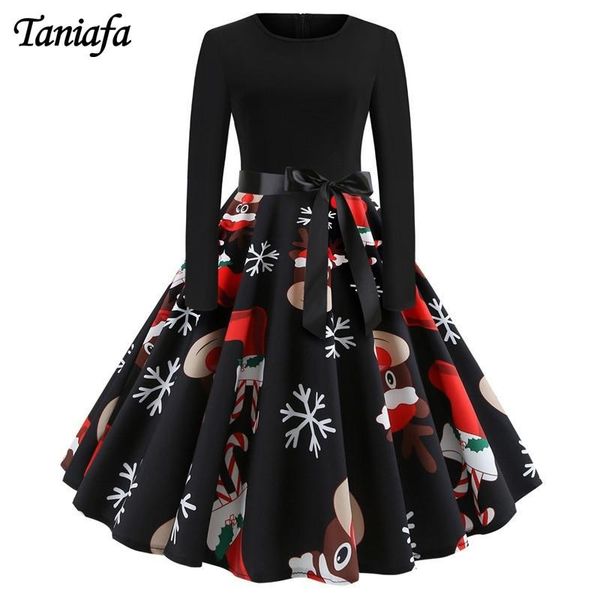 casual dresses winter christmas women 50s 60s vintage robe swing pinup elegant party dress long sleeve plus size print black, Black;gray 
casual dresses winter christmas women 50s 60s vintage robe swing pinup elegant party dress long sleeve plus size print black, Black;gray