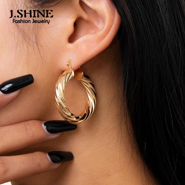 hoop & huggie jshine punk gold color huggies earrings round circle statement women girls unique metal twist ear jewelry, Golden;silver
hoop & huggie jshine punk gold color huggies earrings round circle statement women girls unique metal twist ear jewelry, Golden;silver