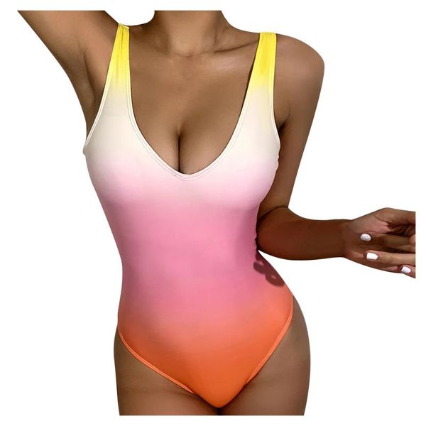 women's swimwear fast deliver fashion high waist one-piece gradient color bikini swimsuit traje de baño una pieza, White;black
women's swimwear fast deliver fashion high waist one-piece gradient color bikini swimsuit traje de baño una pieza, White;black