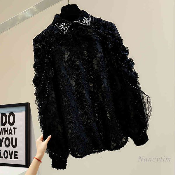 blouses three-dimensional flower sequin bead shirt spring korean style loose diamond pleated lace blouse ladies white black
blouses three-dimensional flower sequin bead shirt spring korean style loose diamond pleated lace blouse ladies white black